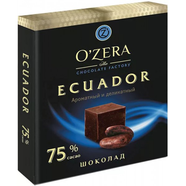 Шоколад «OZera» «Ecuador», содержание какао 75%, 90 г